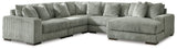 Lindyn - Sectional Pearl Silver 5 Pc. Right Arm Facing Sectional by Signature Design by Ashley® | Bel Furniture
