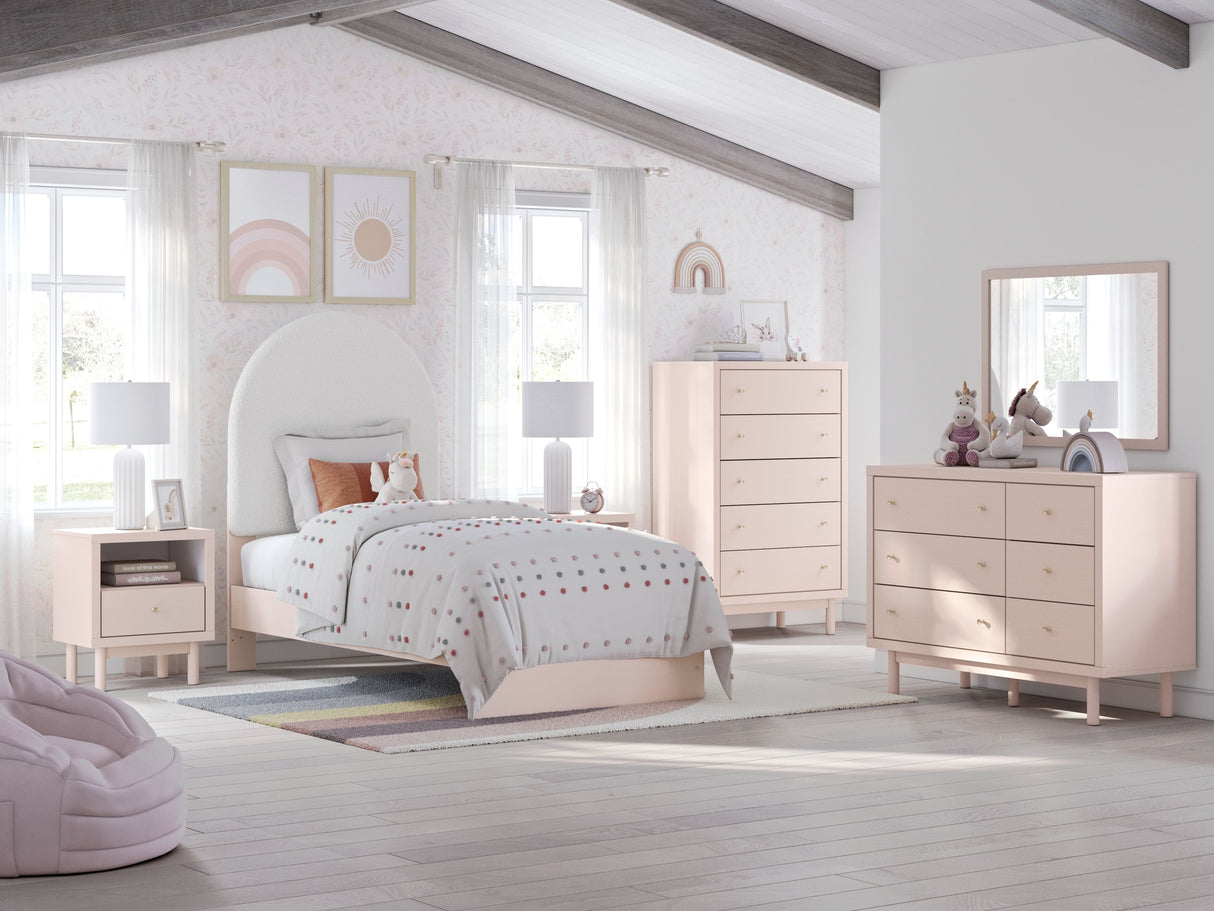 Wistenpine - Upholstered Panel Bedroom Set Pink by Signature Design by Ashley® | Bel Furniture