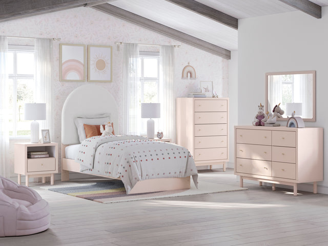 Wistenpine - Upholstered Panel Bedroom Set Pink by Signature Design by Ashley® | Bel Furniture