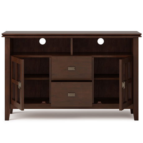 Artisan - TV Media Stand, Handcrafted - Russet Brown by Simpli-Home | Bel Furniture