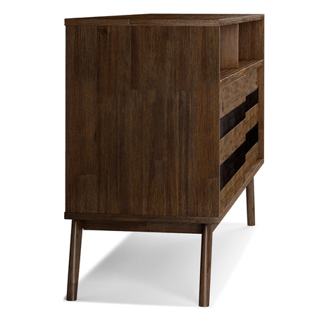 Clarkson - TV Stand - Rustic Natural Aged Brown by Simpli-Home | Bel Furniture