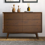 Caroline - Mid-Century Modern Solid Wood Dresser - Brown