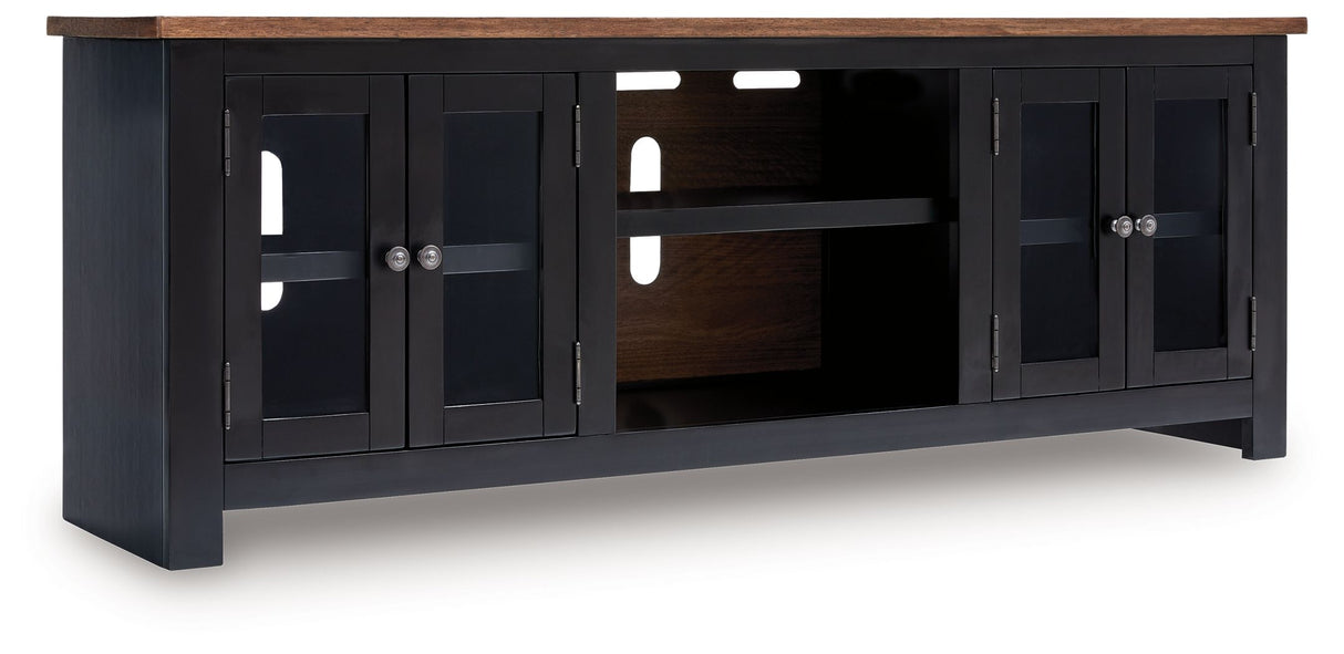 Wildenauer - Brown / Black - XL TV Stand With Fireplace Option by Signature Design by Ashley® | Bel Furniture