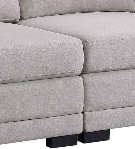 Kristin - Linen Fabric Loveseat - Light Gray by Lilola Home | Bel Furniture