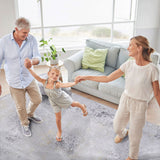 Maval - 8' X 10' Area Rug Washable - Gray / Gold