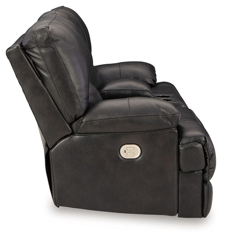Mountainous - Eclipse - Power Reclining Loveseat With Console /Adj Headrest by Signature Design by Ashley® | Bel Furniture