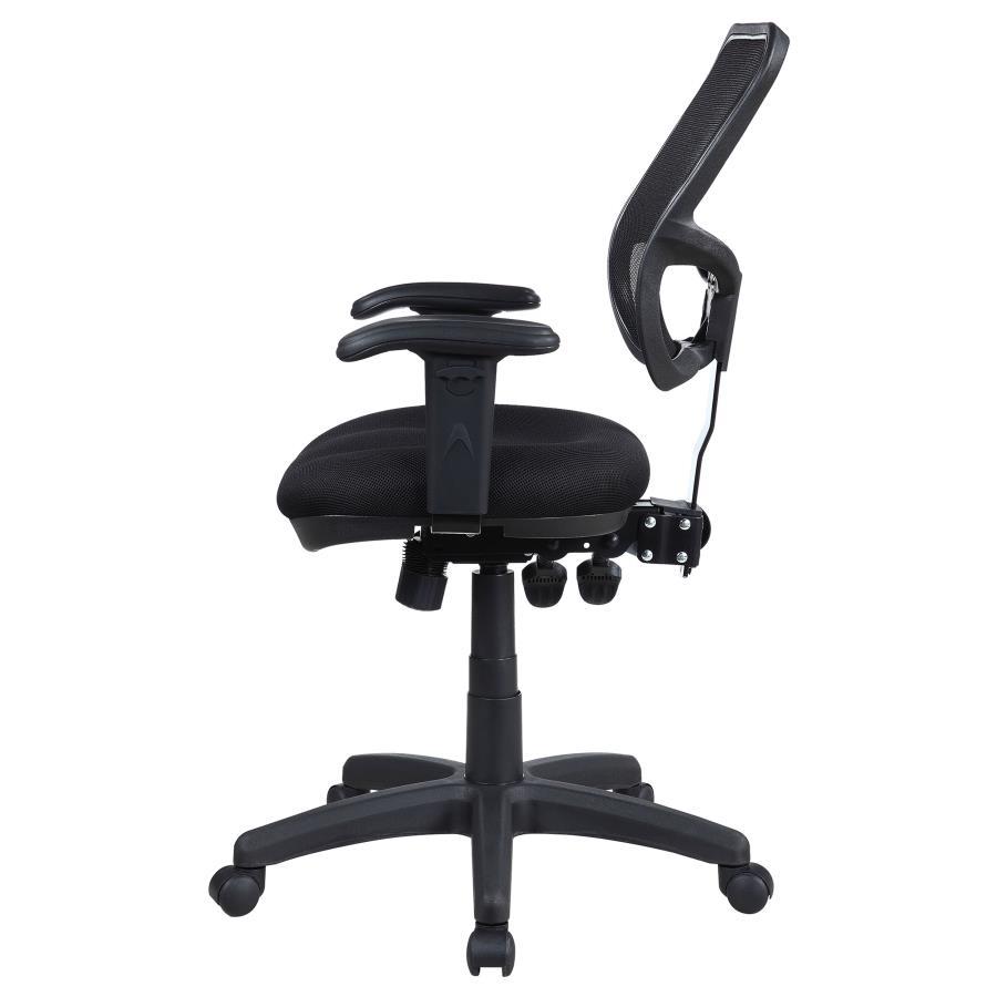 Rollo - Upholstered Adjustable Ergonomic Office Chair - Black by CoasterEssence | Bel Furniture