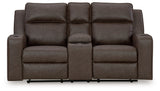 Lavenhorne - Granite - Dbl Rec Loveseat W/Console by Signature Design by Ashley® | Bel Furniture