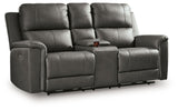 Bleckley - Power Reclining Loveseat With Console / Adjustable Headrest