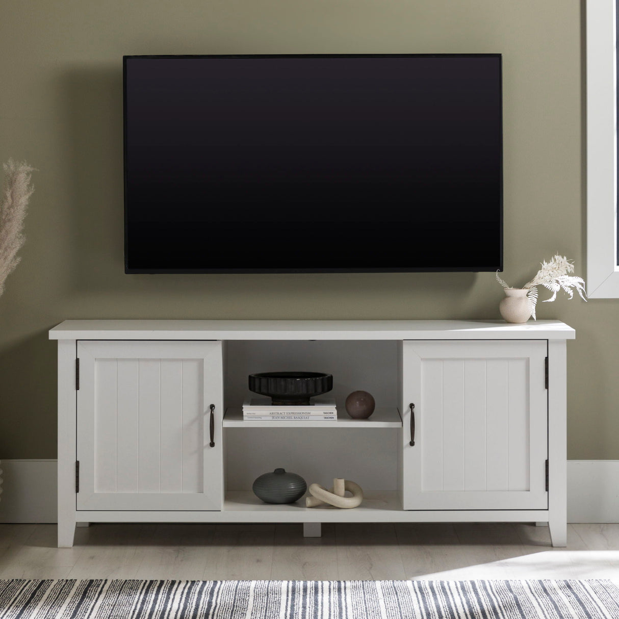 Classic Grooved Door TV Stand For Tvs Up To 65" by Walker Edison | Bel Furniture