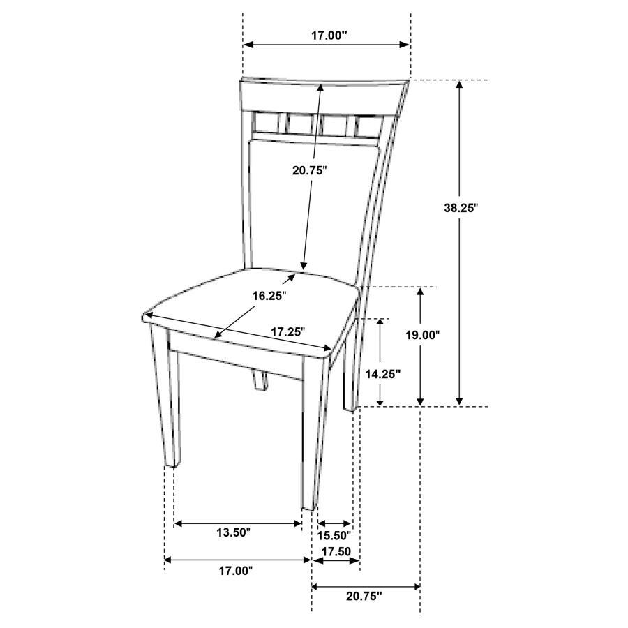 Gabriel - Closed BackSide Chairs (Set of 2) - Cappuccino