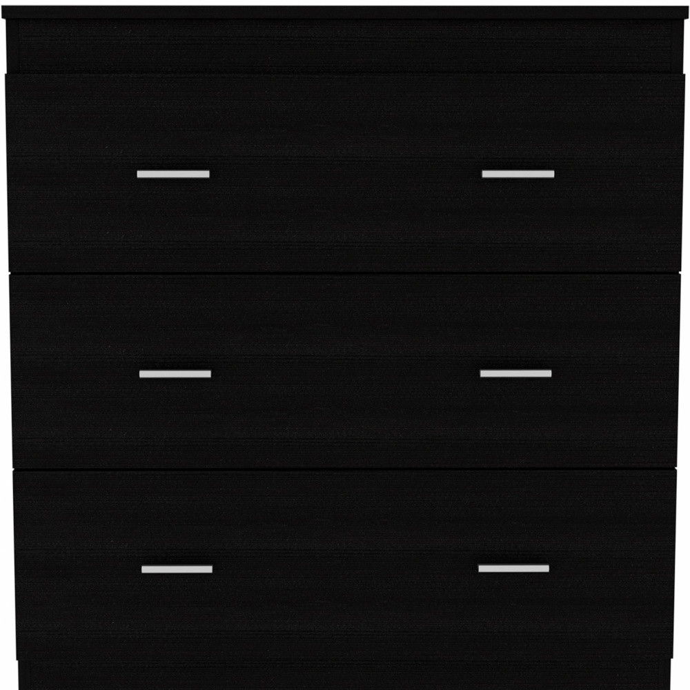 3 Drawer Dresser Wood - Black