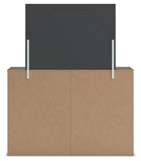 Fraluna - Charcoal - Dresser And Mirror by Signature Design by Ashley® | Bel Furniture