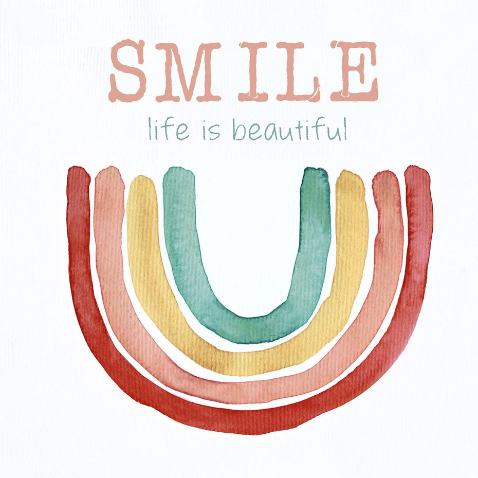 Small - Rainbow Smile By Kelly Donovan - Red