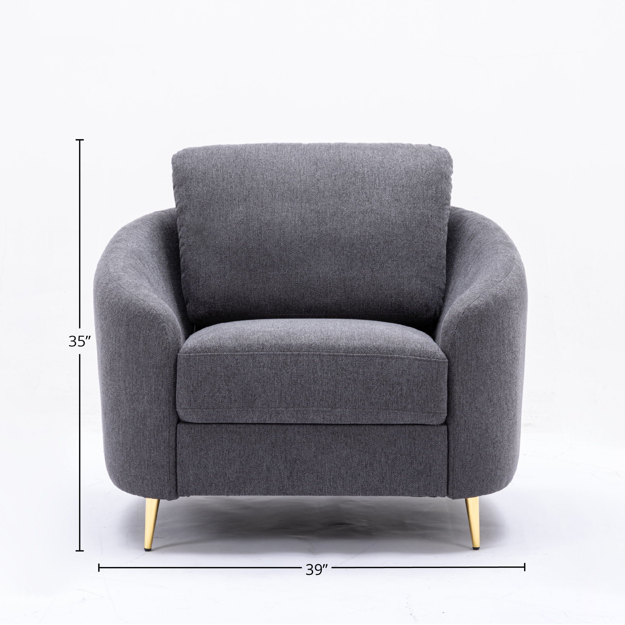 Yuina - Linen Chair - Gray