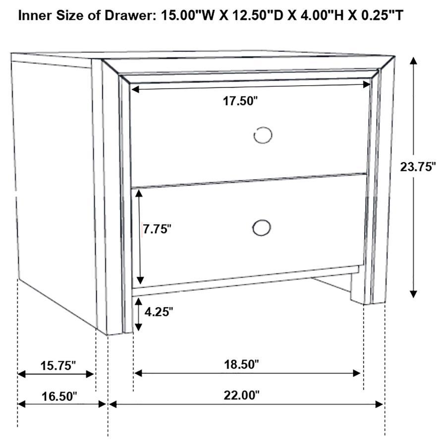 Serenity - 2-Drawer Nightstand