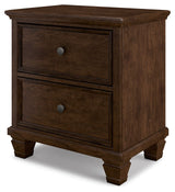 Danabrin - Brown - Two Drawer Nightstand by Signature Design by Ashley® | Bel Furniture