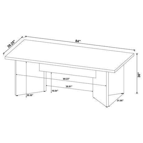 Jamestown - Composite Wood Dining Table - Mango by CoasterEveryday | Bel Furniture
