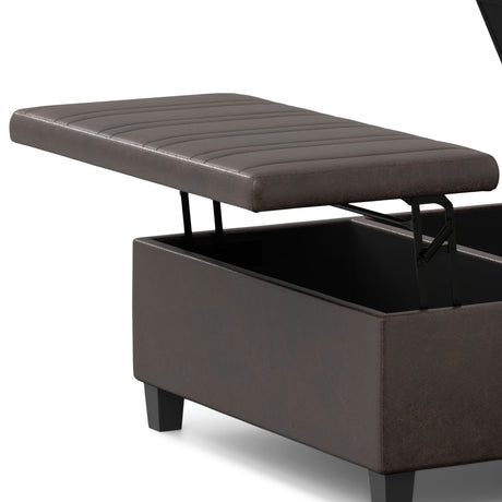 Ellis - Upholstered Coffee Table Storage Ottoman - view 4