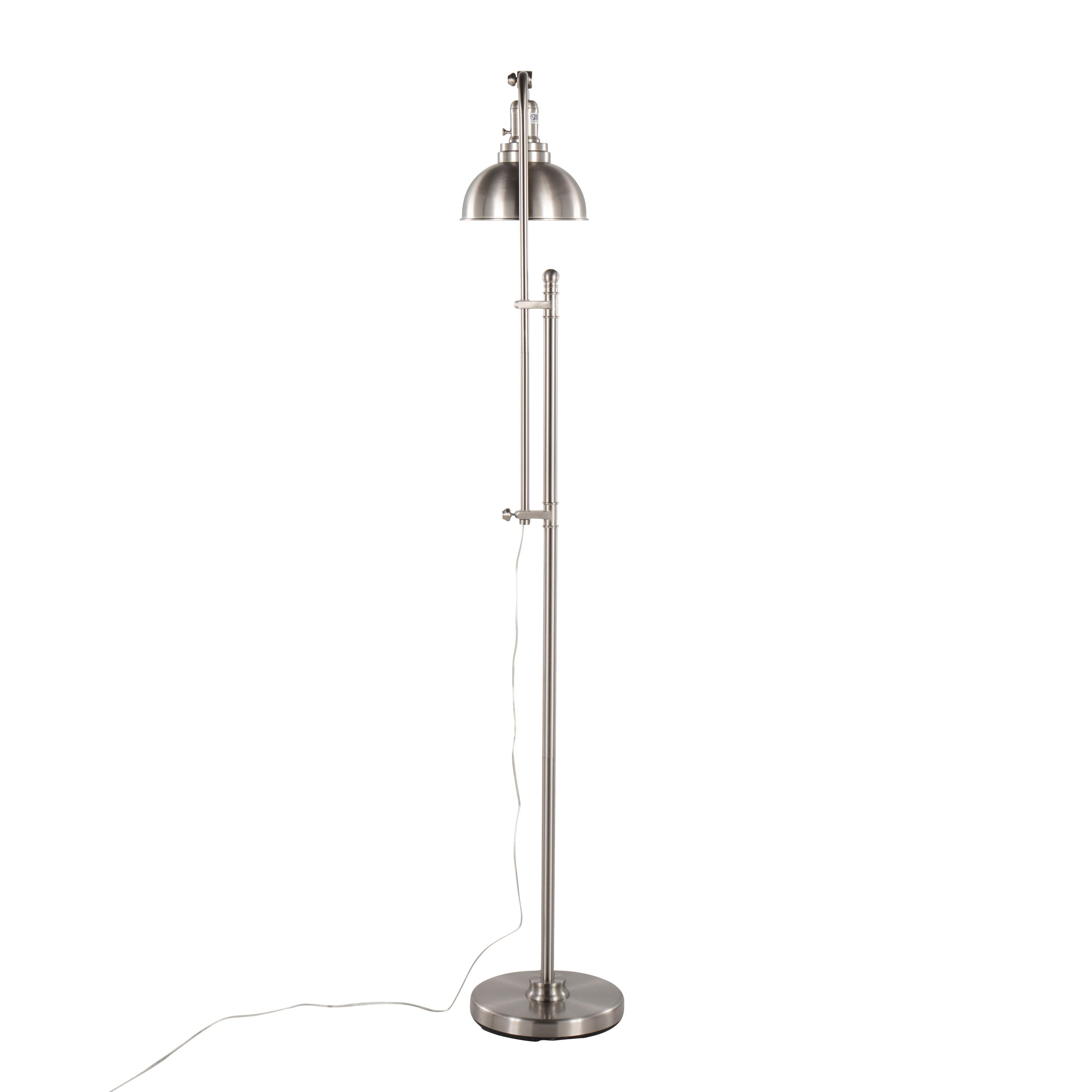 Emery - Industrial Floor Lamp - Nickel