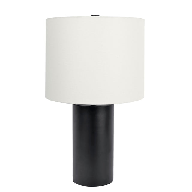 Aura - Table Lamp With On / Off Switch Block Base - Black / White by Ashcroft Furniture | Bel Furniture