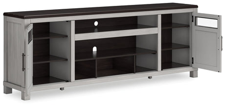 Darborn - Gray / Brown - XL TV Stand W/Fireplace Option by Signature Design by Ashley® | Bel Furniture