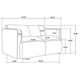 Dorset - Fabric Upholstered Round Track Arm Loveseat