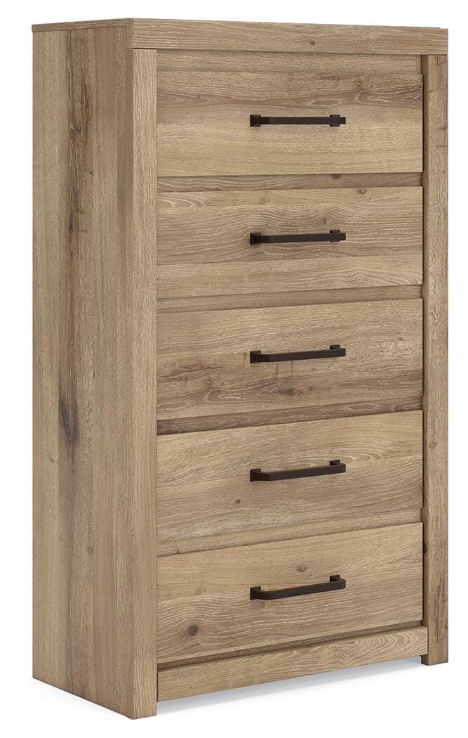 Brozmont Five Drawer Chest Tan