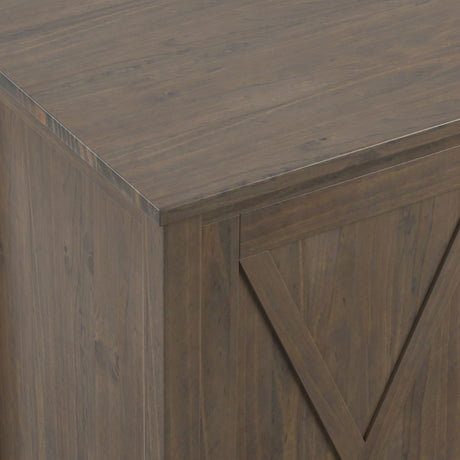 Ela - Sideboard With Wine Storage - Smoky Brown by Simpli-Home | Bel Furniture