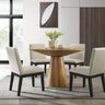 Jasper - Contemporary Round Dining Table With Black Finish Chairs by Lilola Home | Bel Furniture