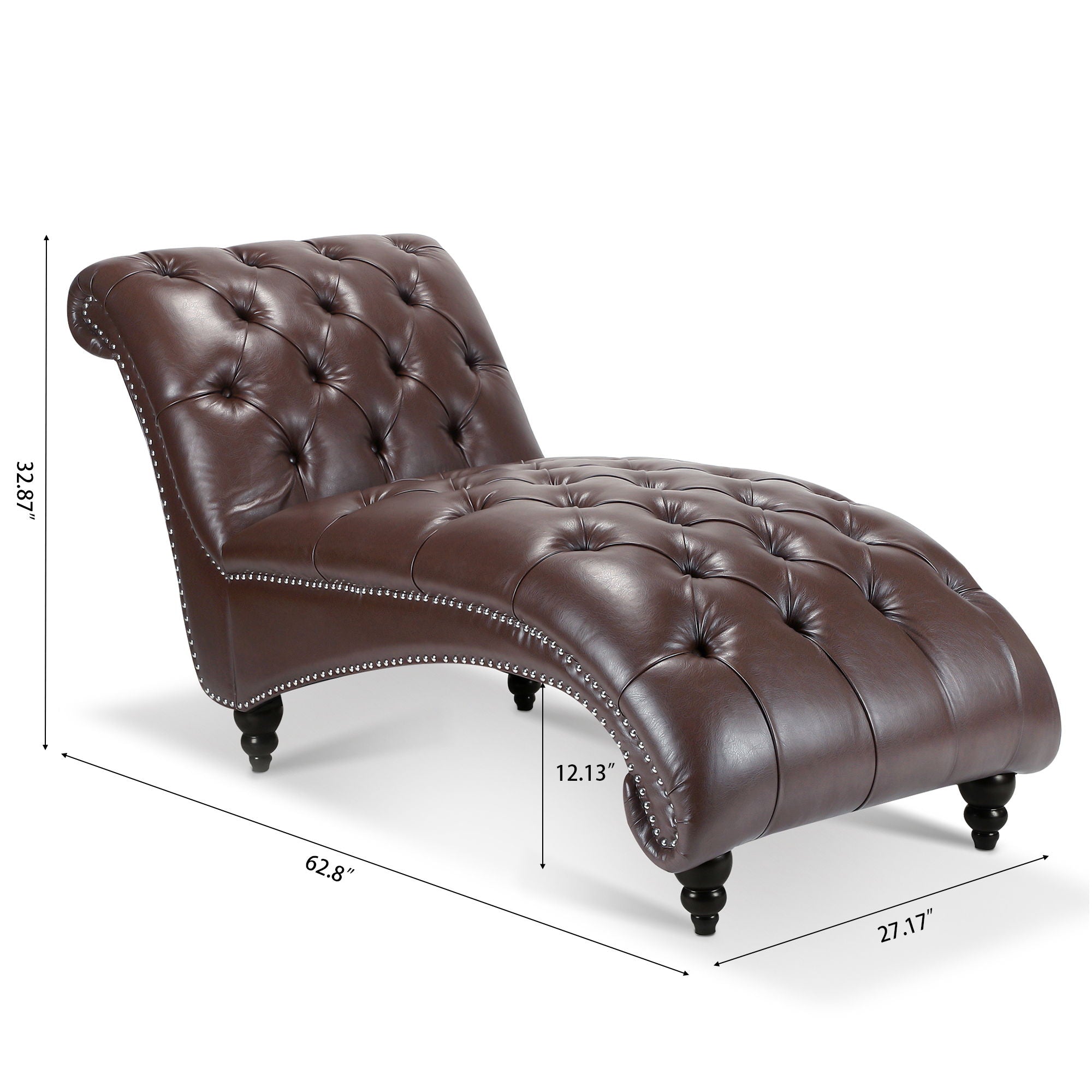 Tufted Armless Chaise Lounge