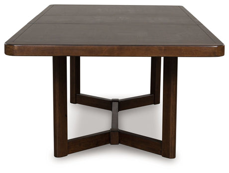 Dilenno - Rectangular Dining Room Extension Table - Dark Brown - view 2