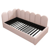 Upholstered Daybed With Metal Slatted Base