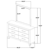 Oakglen - 6-Drawer Bedroom Dresser by Coaster Fine Furniture | Bel Furniture