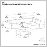 Rex - Handcrafted Sectional Sofa And Ottoman