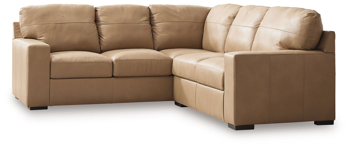 Bandon - Sectional Light Brown 2 Pc. Left Arm Facing Loveseat Sectional by Signature Design by Ashley® | Bel Furniture
