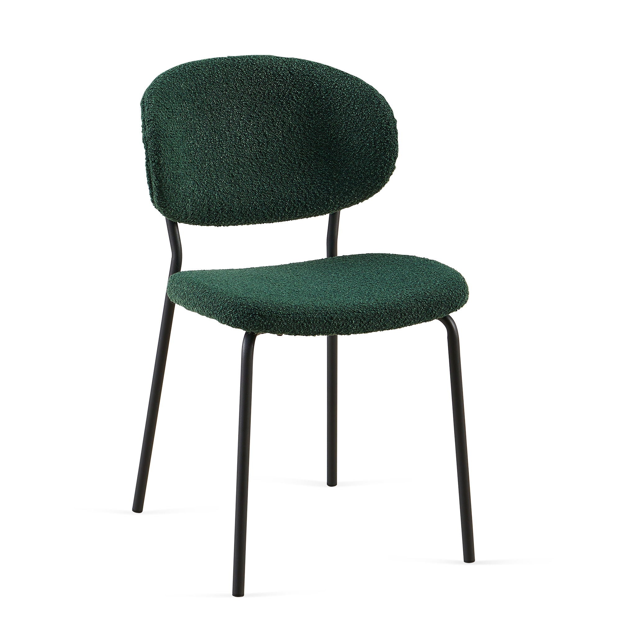 Boucle Dining Chairs, Dining Chairs With Metal Legs For Dining Room, Kitchen, Living Room