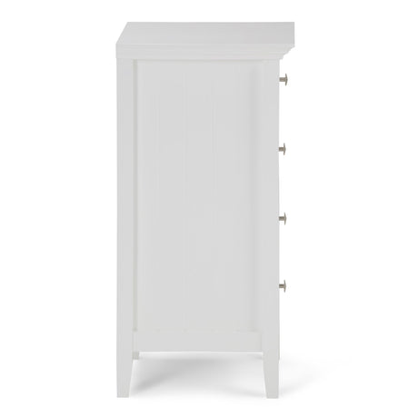 Acadian - Four Drawer Floor Storage Cabinet - Pure White by Simpli-Home | Bel Furniture