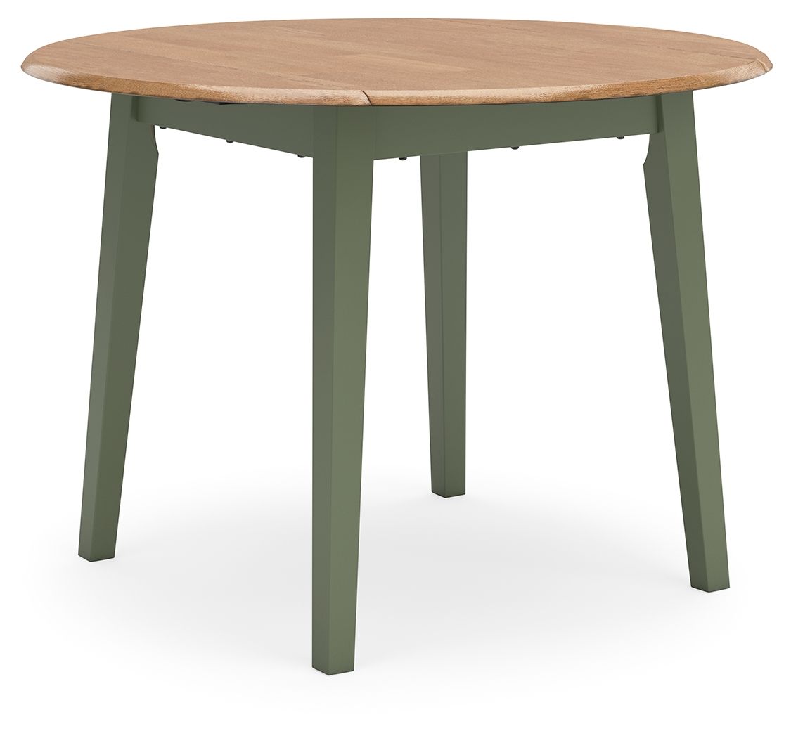 Gesthaven - Round Dining Room Drop Leaf Table Green by Signature Design by Ashley® | Bel Furniture