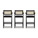 Milan - Modern Webbing Back Stool With Arms (Set of 3) by Jennifer Taylor Home | Bel Furniture