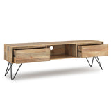 Hunter - Handcrafted TV Media Stand - Natural by Simpli-Home | Bel Furniture