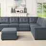 Isla - Fabric Sectional Sofa With Ottoman by Lilola Home | Bel Furniture