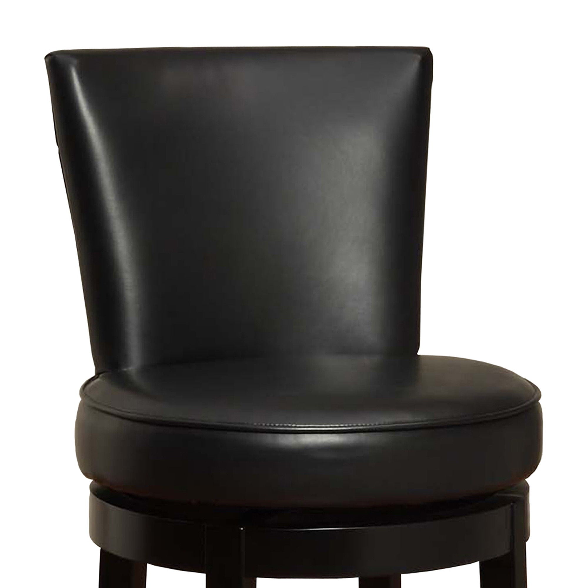 Solid Wood Swivel Bar Height Bar Chair - Black