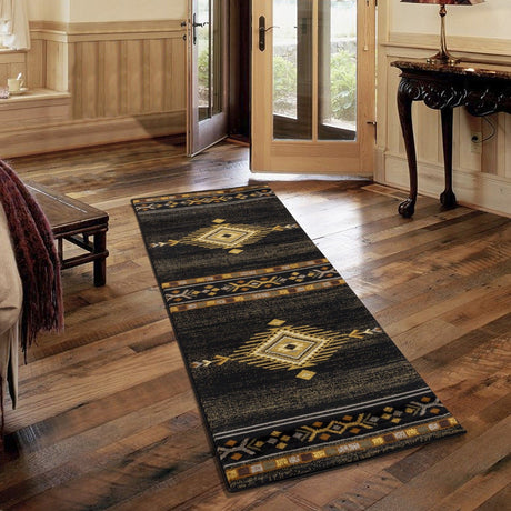 Tribes - 7'10" X 10'3" Southwest Area Rug - Black - view 4