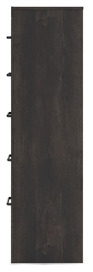 Hollivern - Dark Gray - Five Drawer Chest by Signature Design by Ashley® | Bel Furniture