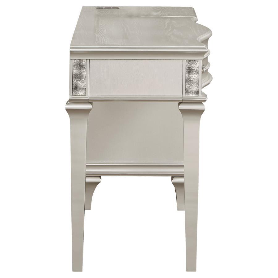 Evangeline - 4-Drawer Vanity Desk Makeup Table - Silver Oak