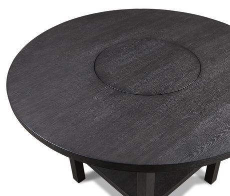 Guthrie - Counter Height Round Table With Lazysusan - Charcoal by Crown Mark | Bel Furniture