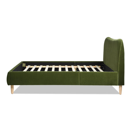 Roman - Curved Headboard Upholstered Platform Bed by Jennifer Taylor Home | Bel Furniture