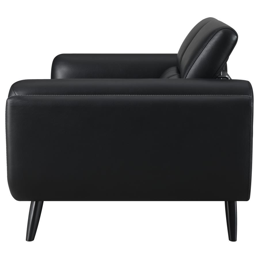 Shania - Upholstered Low Back Loveseat - Black