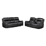 Gary - Power Reclining Sofa With Pillow Top Arms, Hidden Cup Holders - Black